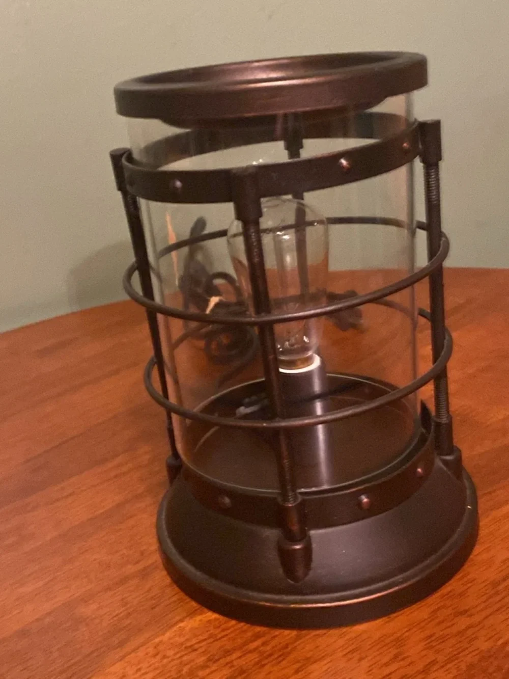 Industrial Style Bronze Table Lantern - Home Accents
